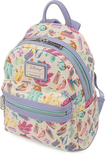 Vista 2 de Loungefly Disney Crystal Sidekicks - Bolso de hombro con doble correa para mujer, Multi, Moderno