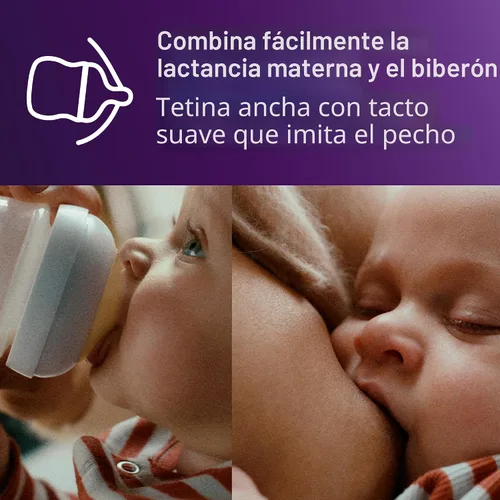 Vista 5 de Philips Avent Biberones naturales, flujo lento, 4 onzas, sin BPA, paquete