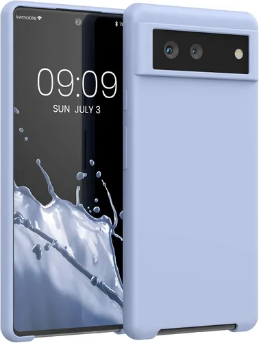 Vista 86 de kwmobile Funda Compatible con Google Pixel 6 Pro - Funda de teléfono de silicona TPU con acabado suave - Azul Arrecife