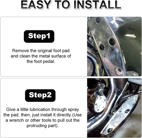 Vista 7 de WATERWICH Insertos delanteros para conductor, reposapiés de piso, compatibles con Harley Davidson Touring Road Glide Electra Glide Heritage Softail