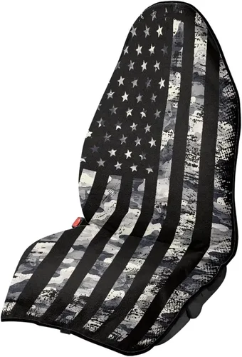 Vista 49 de Fundas de Asiento de Coche con Diseño de Sudadera de Girasol y Bandera Estadounidense para Coche, Camión, SUVs, Protector de Asiento Impermeable