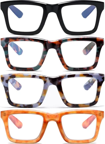 Vista 2 de Reading Glasses for Women Men Blue Light Blocking Readers 4 mezcla