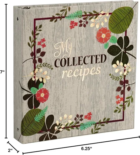 Vista 8 de Libro de cocina con tarjetas de recetas Meadowsweet Kitchens con diseño de flores vintage (revestido de tela)