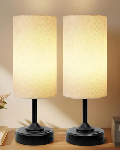 Vista 12 de Lámpara de batería, regulable, luz ambiental, 2700 K, temporizador, control táctil, portátil, LED, funciona con pilas, recargable, inalámbrica
