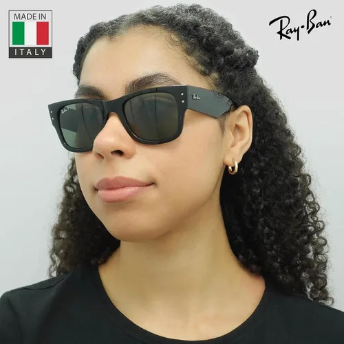 Vista 13 de Ray-Ban RB0840S MEGA WAYFARER Gafas de sol de forma cuadrada con kit oficial de gafas