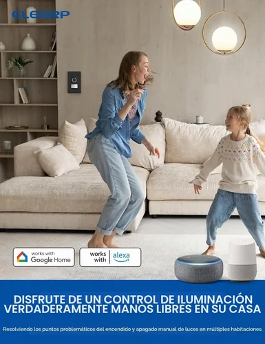 Vista 3 de ELEGRP Interruptor inteligente con sensor de movimiento, interruptor de luz Wi-Fi de 3 vías de 2.4 GHz, compatible con Alexa y Google Assistant