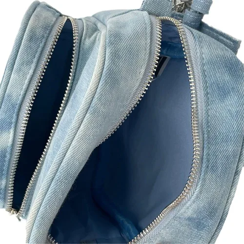 Vista 9 de Kpop Bangtan - Bolsa de mezclilla J Hope para niños, bolsa de mezclilla para niños, mini bolso de hombro para mujeres y niñas, Azul mezclilla