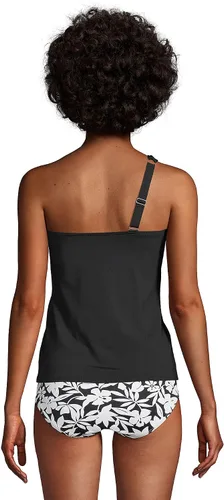 Vista 2 de Lands' End womens One Shoulder Draped Tankini Top