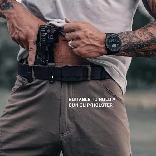 Vista 6 de Savage Tacticians EDC Ratchet Belt for Men - Tactical 1.5" Nylon Gun Belt - Matte Black Strap for Concealed Carry