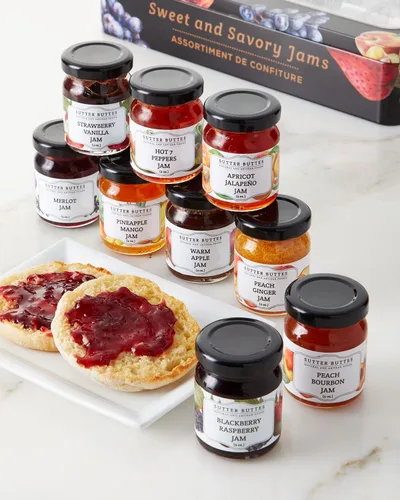 Vista 3 de Sutter Buttes Sweet and Savory Jams - Lata de regalo surtida, 9 sabores, tarro de 2 onzas cada uno, 18.0 onzas