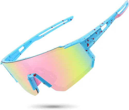 Vista 46 de STORYCOAST Lentes de sol deportivos polarizados para hombres y mujeres, para conducir, pesca, ciclismo, bicicleta de montaña, protección UV400