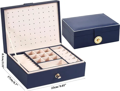 Vista 7 de ARIYIBO Joyero para aretes, cajas de joyería para mujeres y hombres, organizador de aretes, organizador de aretes para niñas y mujeres, caja