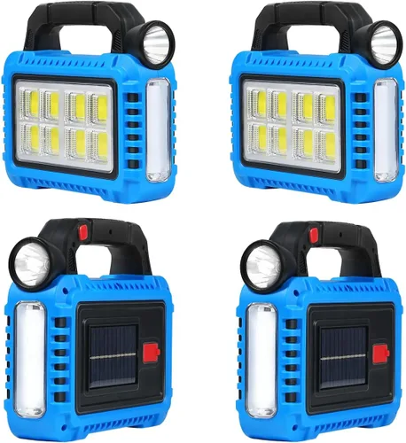 Vista 8 de TANSOREN Linterna de camping accesorios esenciales para engranajes de luces solares, linterna LED para cortes de energía, luces recargables