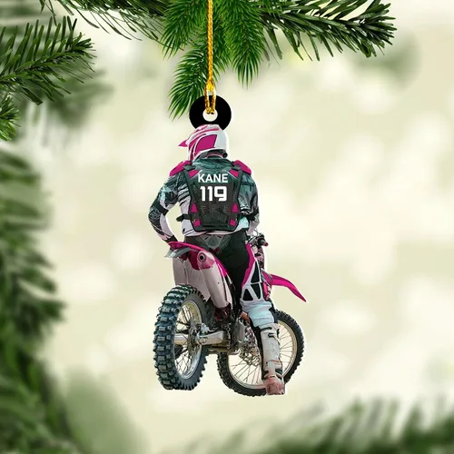 Vista 7 de Adornos de Bici de la Suciedad Adornos de Carrera en Pista de Motocross Adorno Navideño de Ciclismo Adorno Navideño de Bicicleta para Amantes