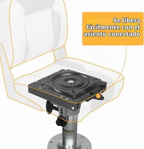 Vista 6 de Leader Accessories - Soporte de asiento de desconexión rápida con asiento de barco giratorio, 2 juegos Ajuste universal para todas las bases