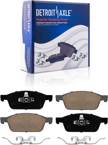 Vista 140 de Detroit Axle - Pastillas de freno traseras para Toyota Prius 2012-2015 Prius Plug-In 2017-2018 Corolla iM 2016 Sion iM 2011-2017 Lexus CT200h