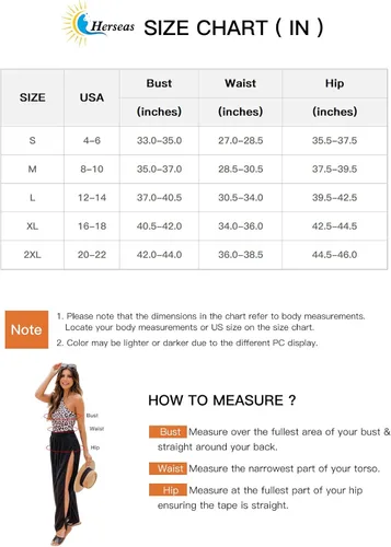 Vista 6 de Herseas Traje de baño para mujer, pantalones elásticos de cintura alta dividida en el muslo y pierna ancha, pantalones de playa con borla