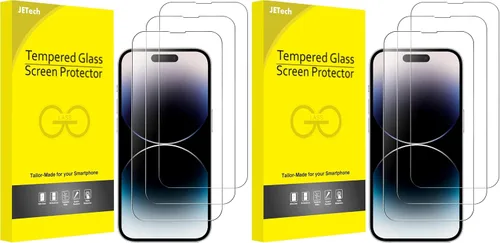 Vista 21 de JETech Protector de pantalla para iPhone SE 3/2 (edición 2022/2020), 4.7 pulgadas, película de vidrio templado, paquete de 3