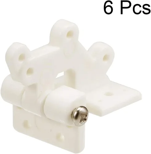 Vista 3 de uxcell Bisagras RC Bisagra de escotilla ajustable L30 x W16 mm, para RC Modelo Avión Piezas Blancas 10pcs