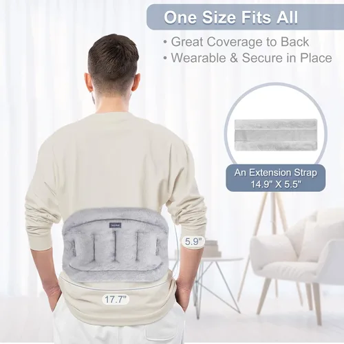 Vista 4 de SuzziPad Almohadilla térmica para microondas para la espalda baja, almohadillas térmicas para microondas para molestias abdominales, dolor