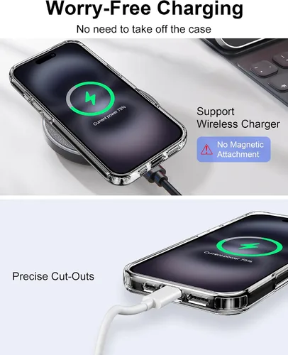 Vista 251 de HOOMIL Funda para iPhone 7 Plus/iPhone 8 Plus de 5.5 Pulgadas, sin amarillamiento, protección contra caídas, cubierta trasera dura transparente