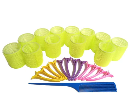 Vista 13 de Rulos de pelo pequeños autoadhesivos de Kamay's, rizadores de agarre de velcro para peinados de bricolaje o salón de peluquería