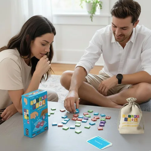 Vista 6 de Letterpool: 2-12 jugadores juegos de mesa para adultos, familia, adolescentes, trivias, mezcla de juegos de palabras y cartas, divertidos y fáciles