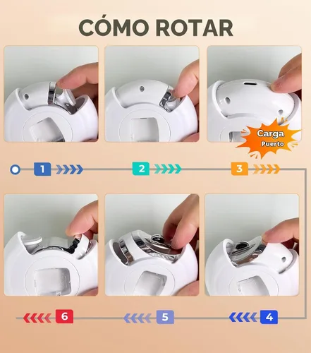 Vista 5 de Cortauñas eléctrico 3 en 1, lima de uñas para bebé, 3 velocidades, recortadora de uñas automática de pulido con almacenamiento de virutas de uñas
