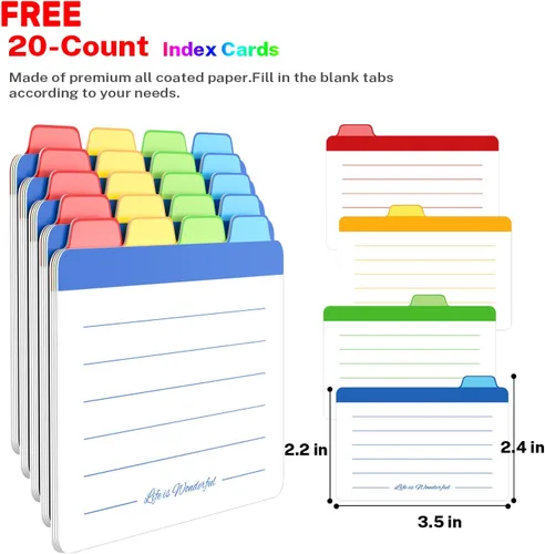 Vista 5 de Neando Organizador de tarjetas de visita de bambú para tarjetas de 2 x 3.5 pulgadas, soporte de madera con capacidad para 600 tarjetas con tapa, 4