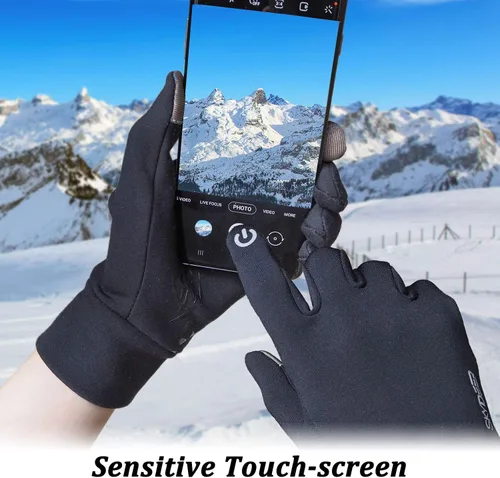 Vista 4 de SKYDEER Winter Gloves with Soft Deerskin Suede Leather & Thermal Polar Fleece & Warm 3M Thinsulate Insulation (SD8661T)