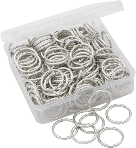 Vista 13 de 100 anillos de salto abiertos de 0.71 pulgadas, conectores de joyería de bronce para hallazgos de joyería, suministros de fabricación, pulseras