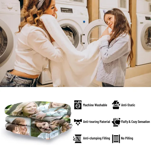 Vista 19 de Manta personalizada con imagen, manta personalizada con texto de fotos, manta de fotos personalizada para amiga, mamá y papá, regalos personalizados