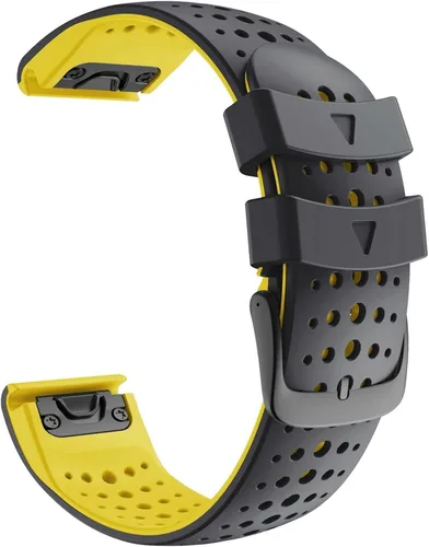 Vista 3 de Correa de reloj de 0.866 in para Garmin Forerunner 945 935 Fenix 5 5Plus Fenix 6 Pro silicona reloj inteligente banda liberación rápida correa