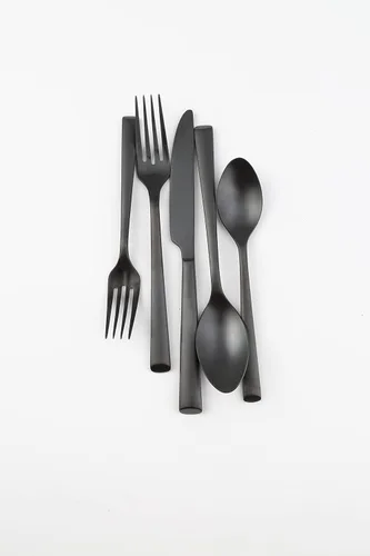 Vista 4 de Cambridge Silversmiths Gilda Black Satin - Juego de cubiertos de 20 piezas, servicio para 4 personas