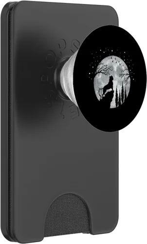 Vista 7 de American Bully Full Moon At Night - Perros American Bully PopSockets intercambiables PopGrip