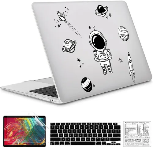 Vista 25 de Funda compatible con MacBook Air de 13 pulgadas 2022, 2021-2018 A2337 M1 A1932 A2179, carcasa de plástico duro duradero, cubierta de teclado