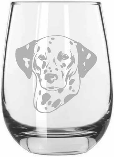 Vista 291 de Shar Pei (chino) - Vaso de vino sin tallo grabado para perro, 15.25 onzas