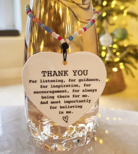 Vista 7 de Susie Arts Adorno de cerámica Corazón Recuerdo Porcelana Apreciación Positividad Afirmación Motivacional Memorial Cita Amigos Familia Mejores Amigos