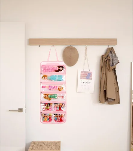 Vista 3 de Bolsa de Almacenamiento para Muñecas de Juguete, Estuche de Transporte Compatible con LOL Surprise Toys Dolls Omg, Organizador Colgante Bolsa