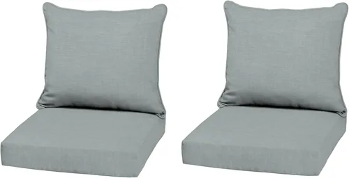 Vista 16 de Arden - Juego de cojines de asiento profundo para exteriores, 22x24, aguamarina