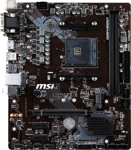 Vista 11 de MSI ProSeries AMD Ryzen 1ª y 2ª generación AM4 M.2 USB 3 DDR4 D-Sub DVI HDMI Micro-ATX placa base (B450M PRO-M2 Max) (B450MPM2MAX)