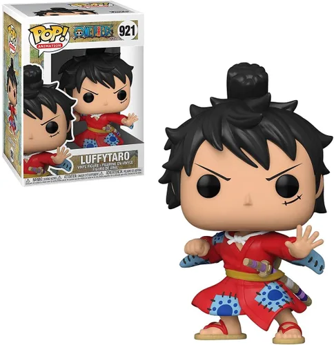 Vista 2 de POP One Piece Luffytaro Luffy in Kimono Funko Pop! Figura de vinilo (paquete con funda protectora compatible con Pop Box), multicolor, 3.75 pulgadas
