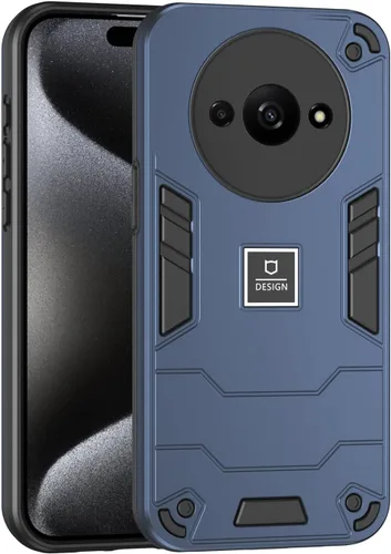 Vista 334 de Funda compatible con Redmi A1, compatible con Redmi A2 2 en 1 [PC dura + TPU], funda de teléfono negra