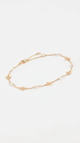 Vista 2 de Tory Burch Pulsera de cadena delicada Kira Pearl para mujer