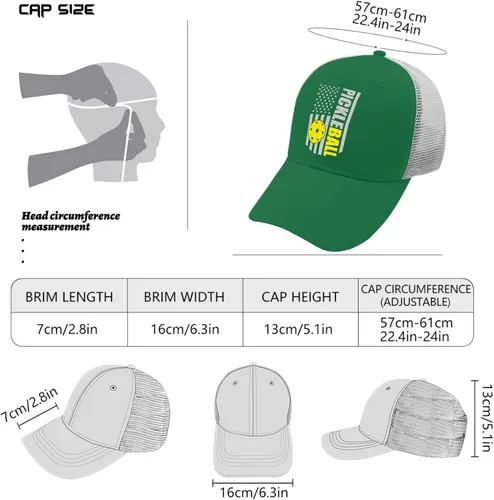 Vista 4 de Hat Pickleball Dad Hat for Women Funny Hat Adjustable