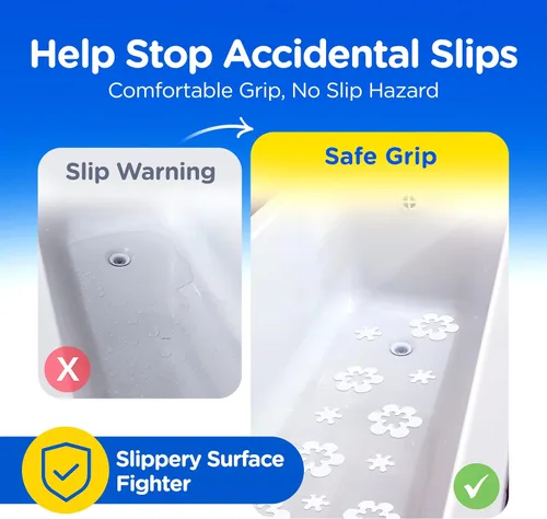 Vista 3 de Formas T seguras de compac, aplicaciones funcionales de baño decorativo antideslizante para tinas / duchas, etiquetas engomadas para el baño que