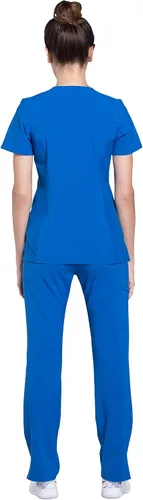 Vista 2 de Cherokee Camiseta quirúrgica de ajuste contemporáneo para mujer con panel de punto elástico CK680