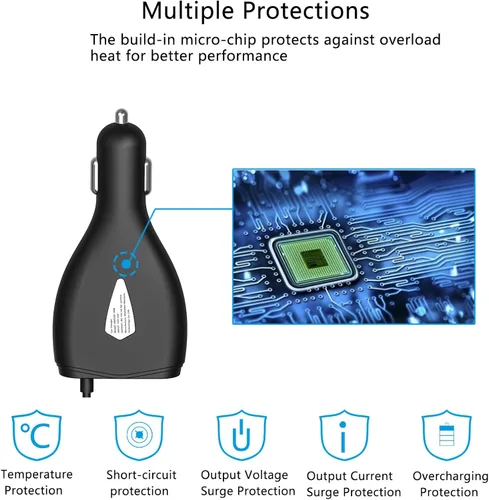 Vista 4 de Surface - Cargador de coche, 70 W, 15 V, 4 A, fuente de alimentación para Microsoft Surface Pro 5/Pro 6/Pro 7/Pro 8/Pro X, Surface Book, Surface Go