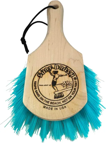 Vista 8 de Mango de madera personalizado de 15 pulgadas con cerdas verdes