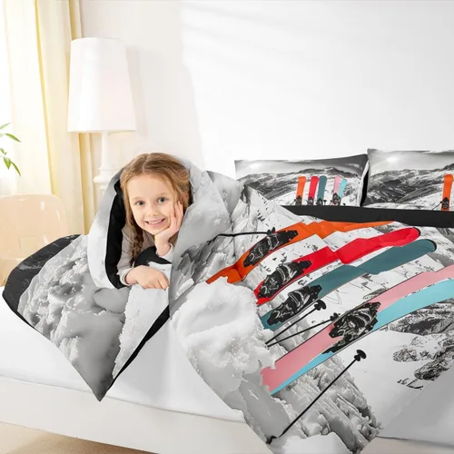 Vista 20 de Homewish Juego de edredón de juegos deportivos de pelota, tamaño twin, juego de ropa de cama de béisbol y baloncesto, 2 piezas para niños